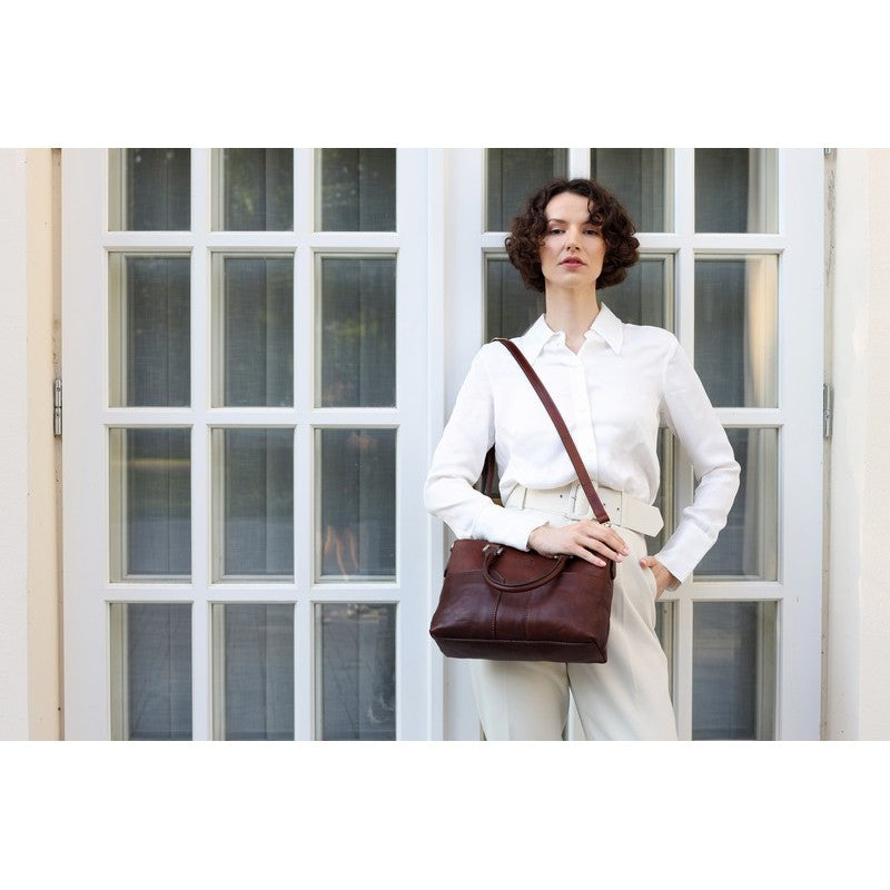Leather Handbag Shoulder Bag - Camilla