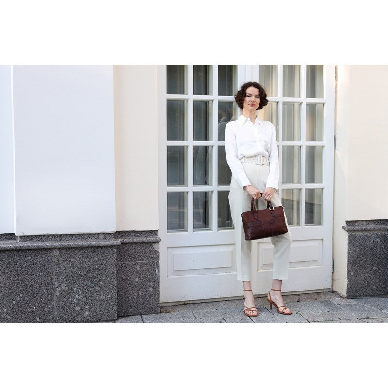 Leather Handbag Shoulder Bag - Camilla