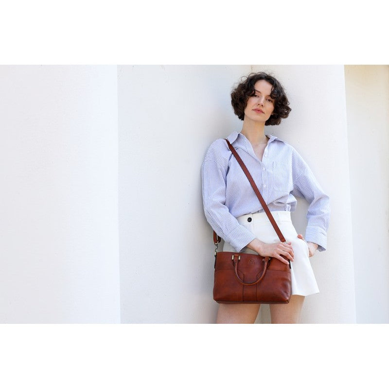 Leather Handbag Shoulder Bag - Camilla