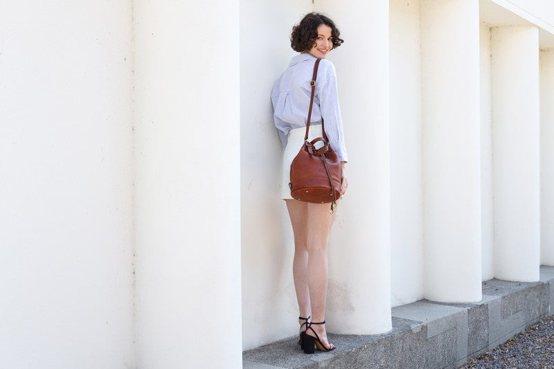 Leather Tote Bag - Light In August