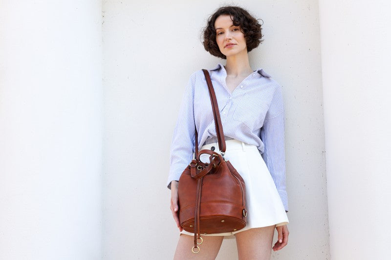 Leather Tote Bag - Light In August