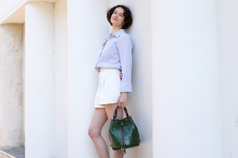 Leather Tote Bag - Light In August
