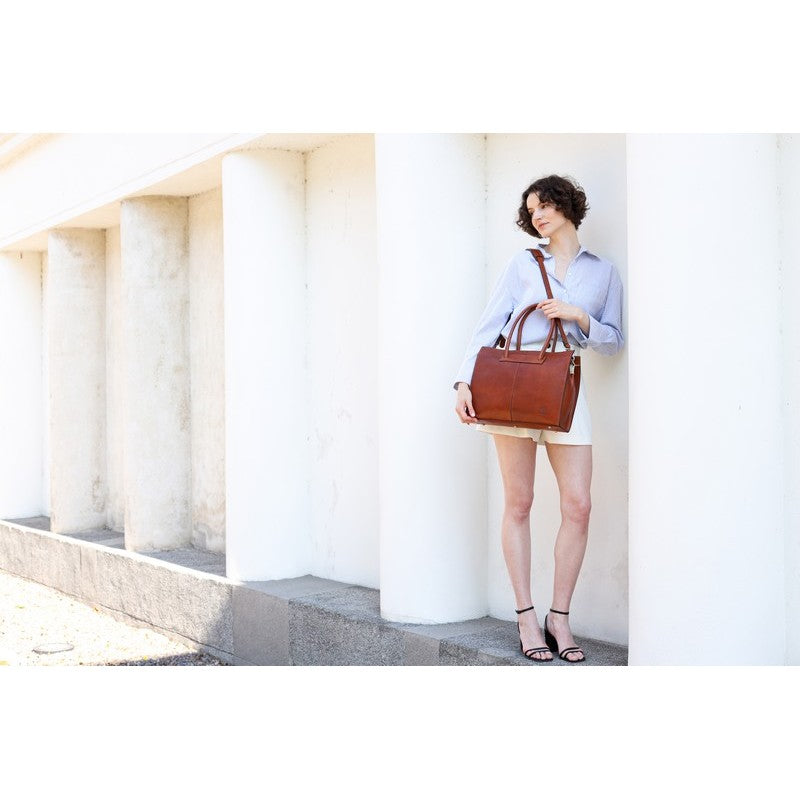 Leather Handbag Shoulder Bag - Anna Karenina For Women Time Resistance