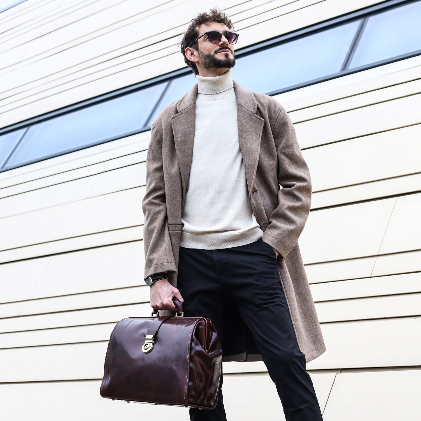 Brown Large Leather Doctor Bag - Mrs Dalloway Doctor Bag Time Resistance