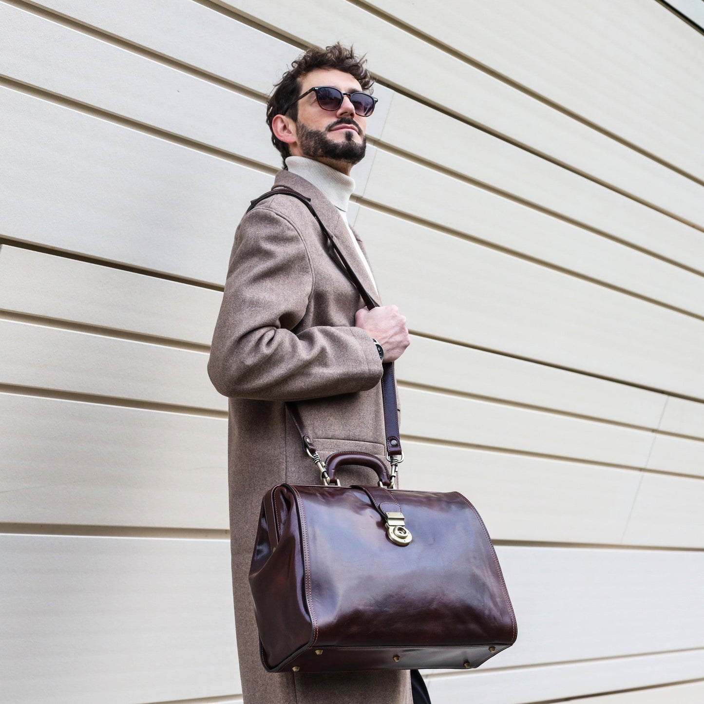 Brown Large Leather Doctor Bag - Mrs Dalloway Doctor Bag Time Resistance