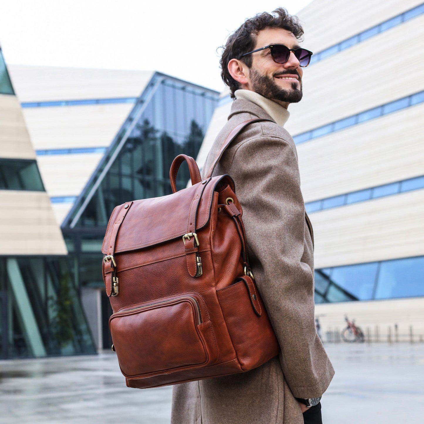Leather Backpack - The Good Earth Backpack Time Resistance