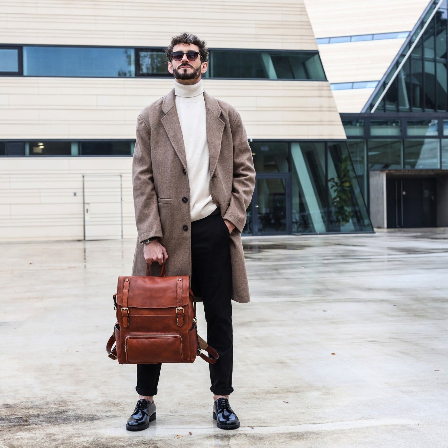 Leather Backpack - The Good Earth Backpack Time Resistance