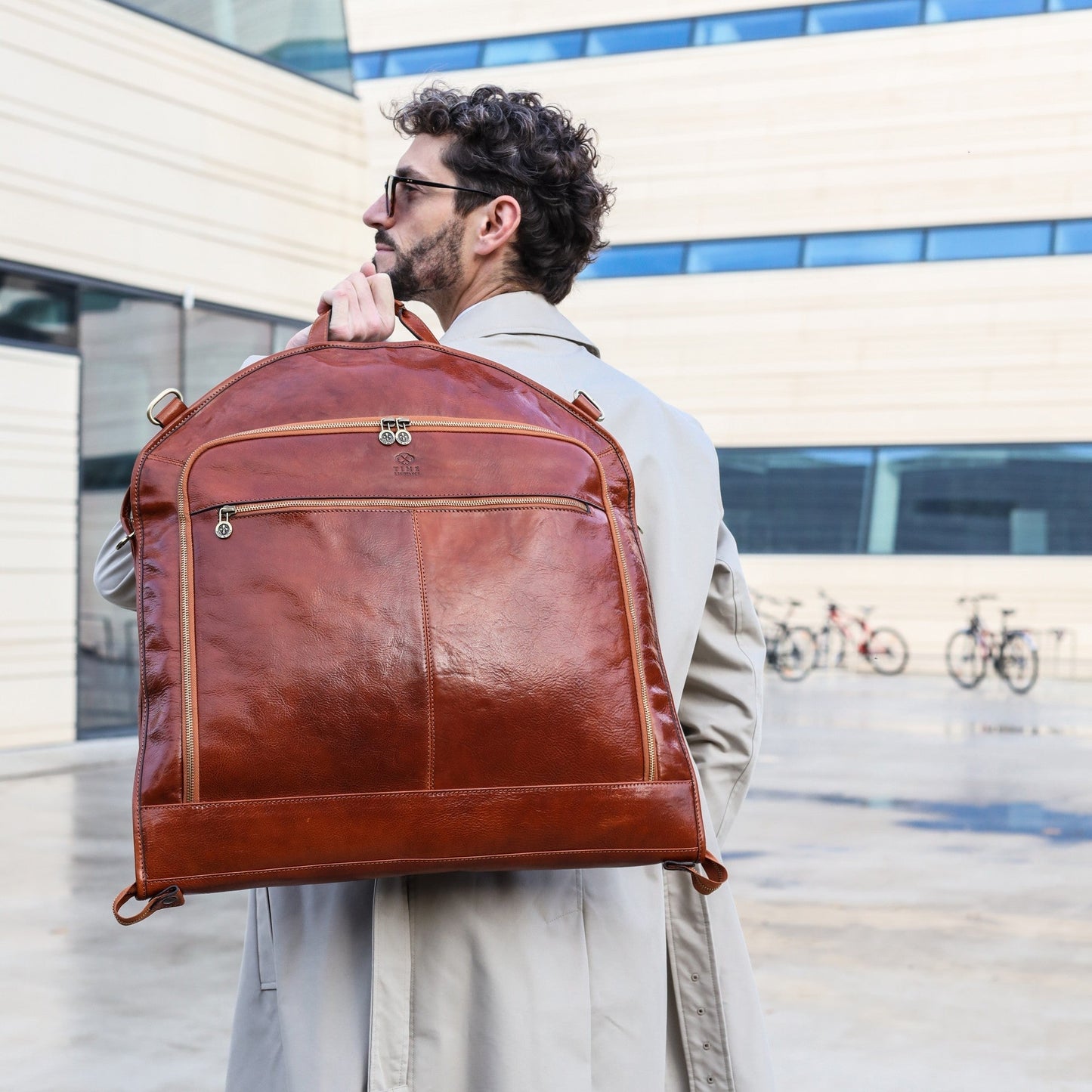 Leather Garment Bag - Travels with Charley Duffel Bag Time Resistance