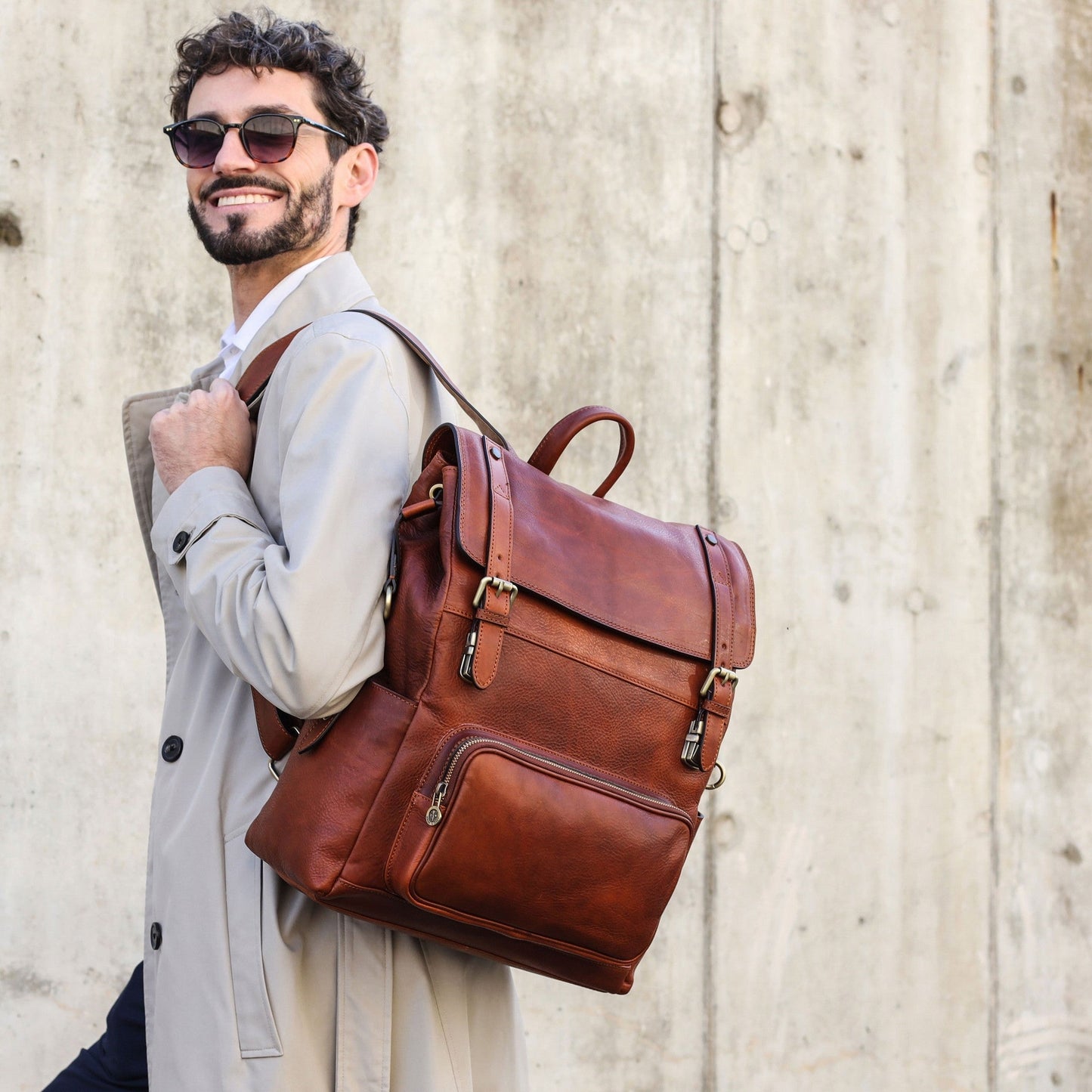 Leather Backpack - The Good Earth Backpack Time Resistance