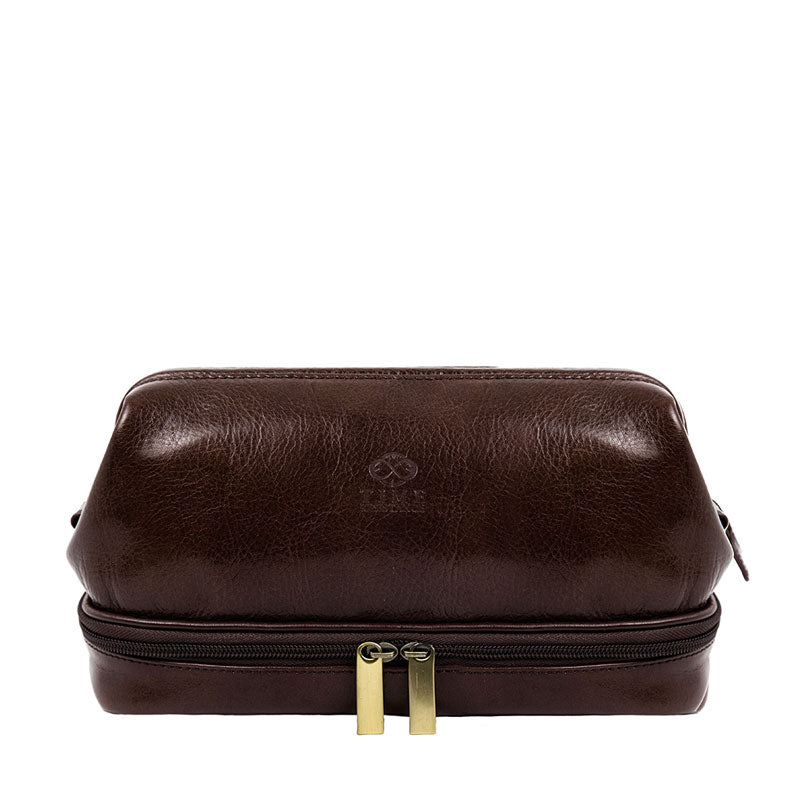 Leather Toiletry Bag, Waterproof - Midnight's Children Accessories Time Resistance