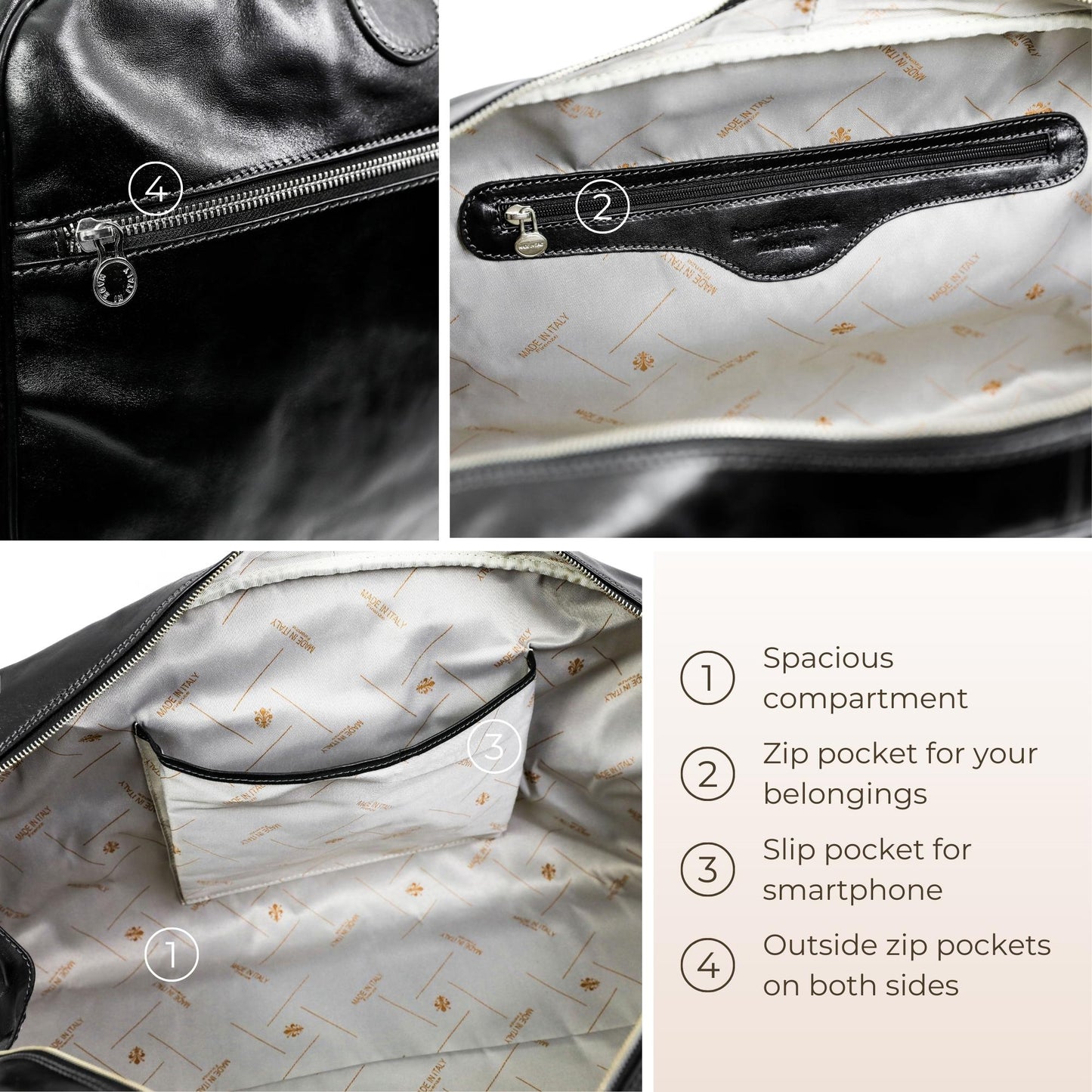 Leather Duffel Bag - Fear and Loathing in Las Vegas Duffel Bag Time Resistance