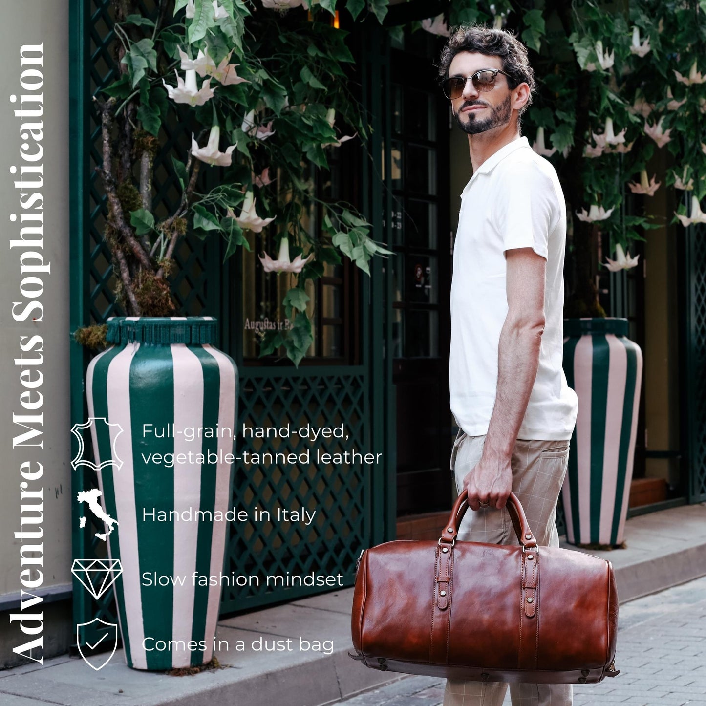 Leather Duffel Bag, Weekender Bag - Song of Solomon Duffel Bag Time Resistance
