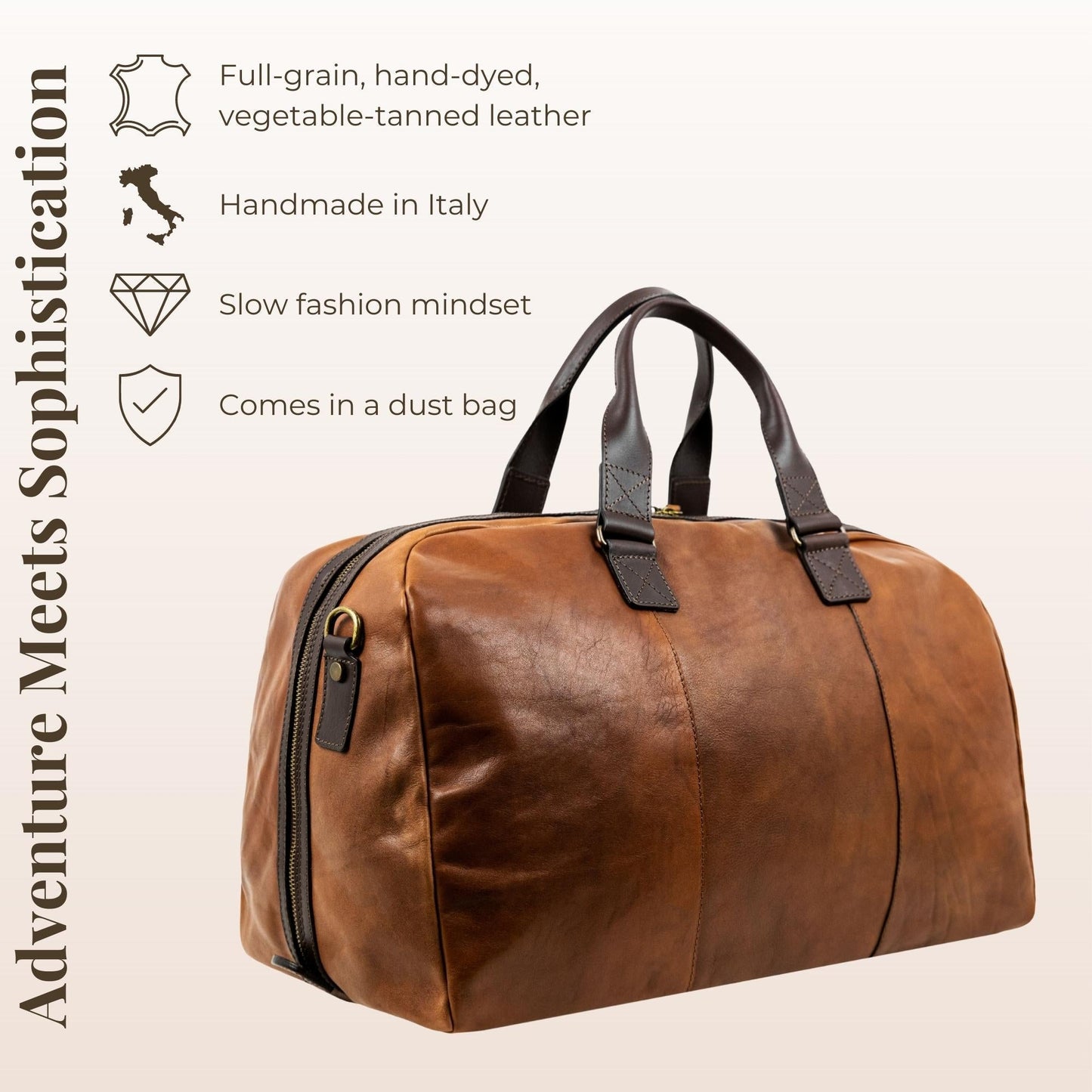 Leather Duffel Bag - The Day of The Locust Duffel Bag Time Resistance