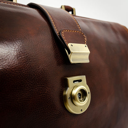 Brown Large Leather Doctor Bag - Mrs Dalloway