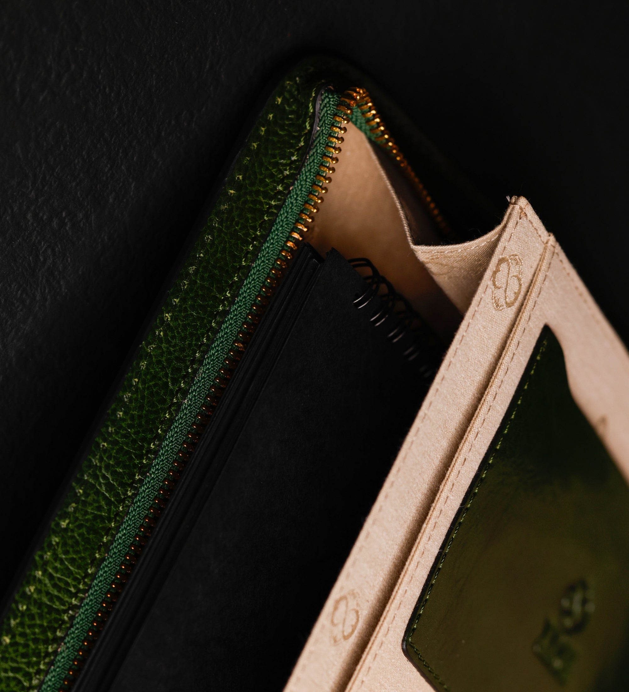 Womens Leather A4 Documents Folder Organizer - Candide