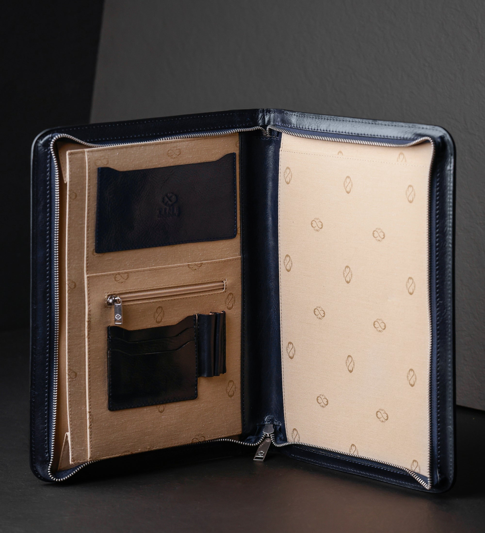 Womens Leather A4 Documents Folder Organizer - Candide