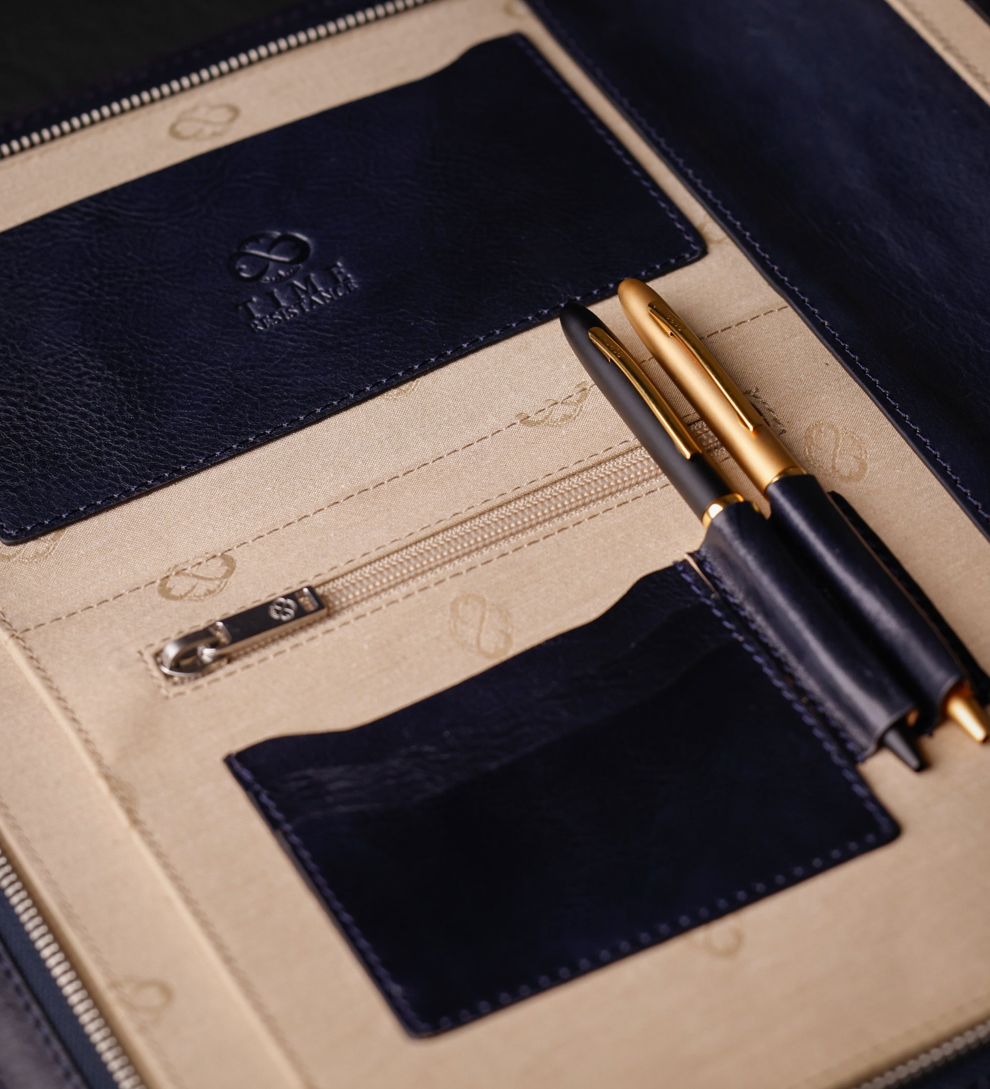 Womens Leather A4 Documents Folder Organizer - Candide