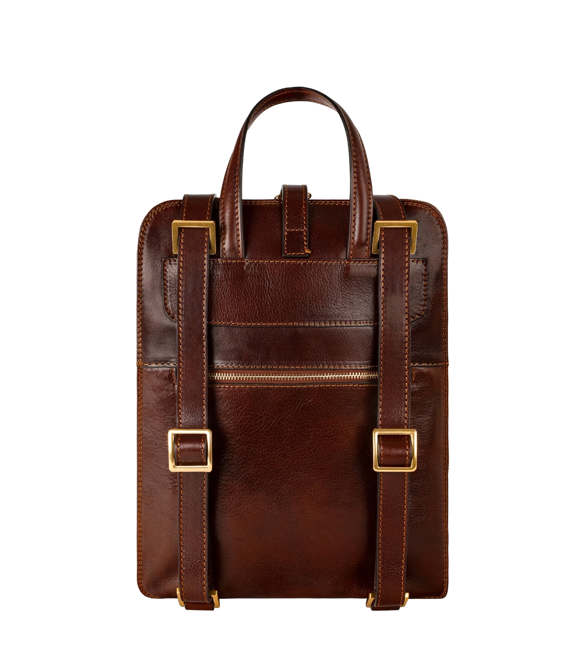 Womens Convertible Leather Backpack Shoulder Bag - Clarissa