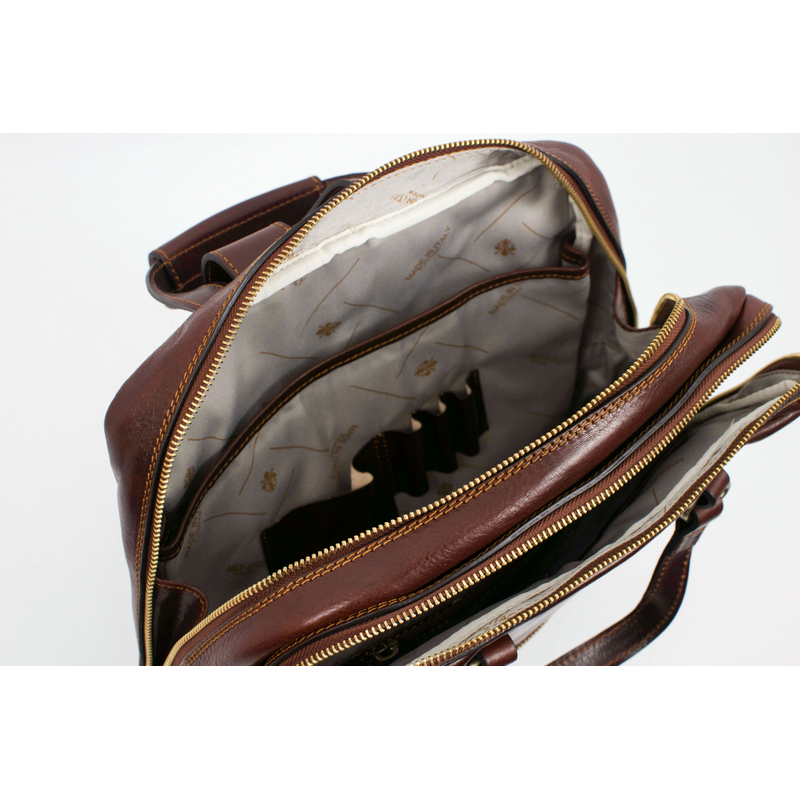 Brown Leather Backpack - Gone with the Wind Backpack Time Resistance