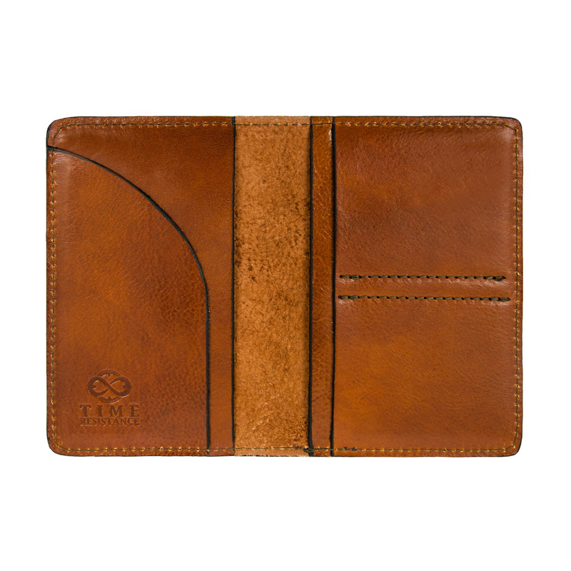 Small Leather Passport Holder - Gulliver's Travels Accessories Time Resistance