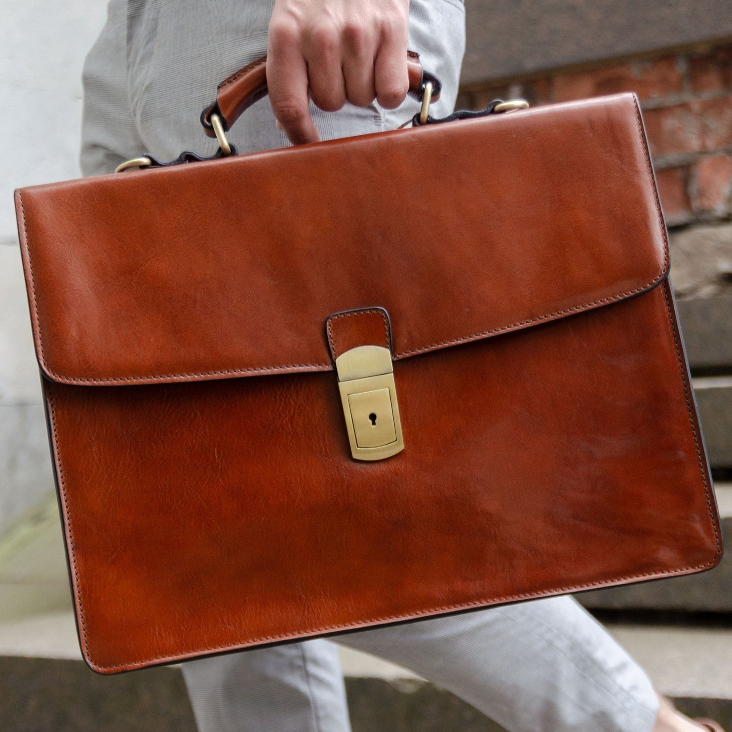Leather Briefcase - Arthur Briefcase Time Resistance