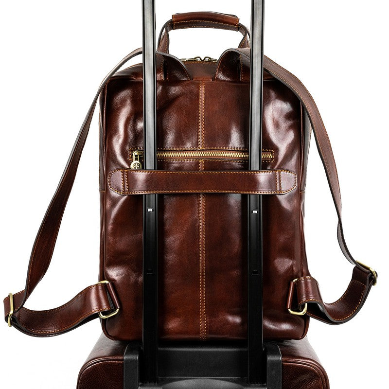 Brown Leather Backpack - Gone with the Wind
