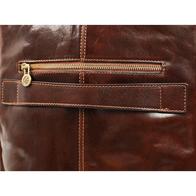 Brown Leather Backpack - Gone with the Wind Backpack Time Resistance