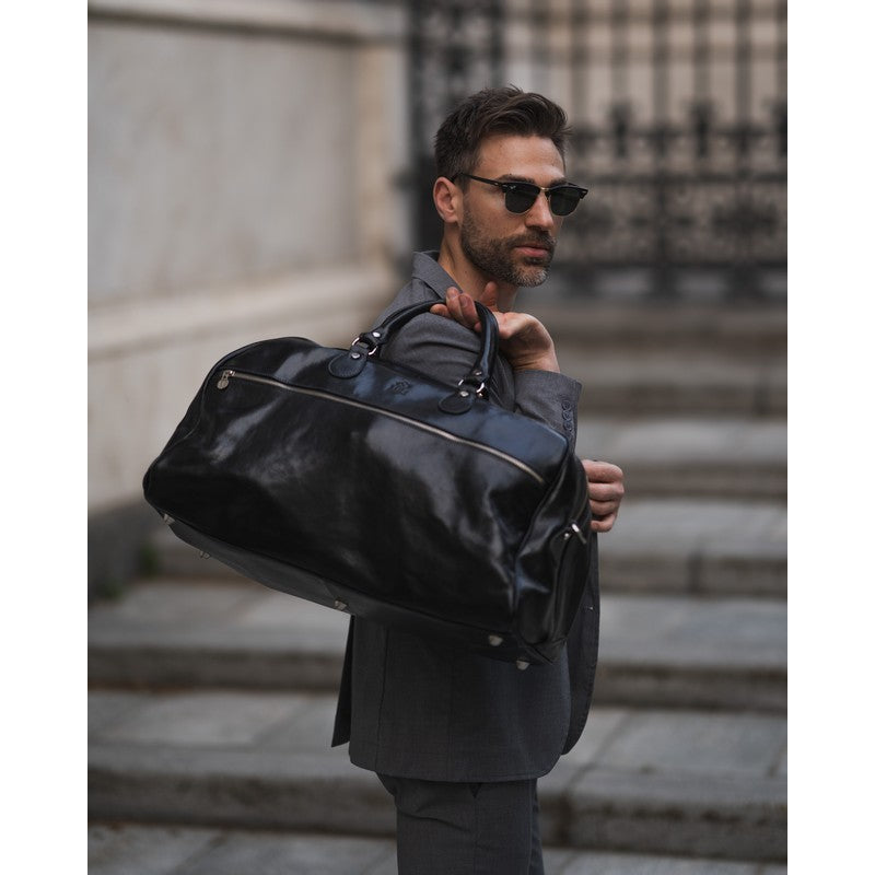 Leather Duffel Bag - Fear and Loathing in Las Vegas Duffel Bag Time Resistance