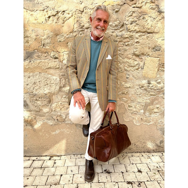 Leather Duffel Bag Weekender Bag - The Count of Monte Cristo Duffel Bag Time Resistance