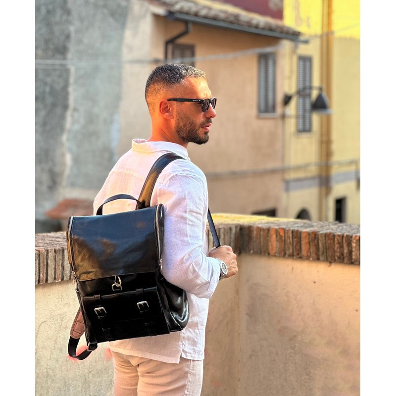 Large Leather Backpack - The Odyssey Backpack Time Resistance