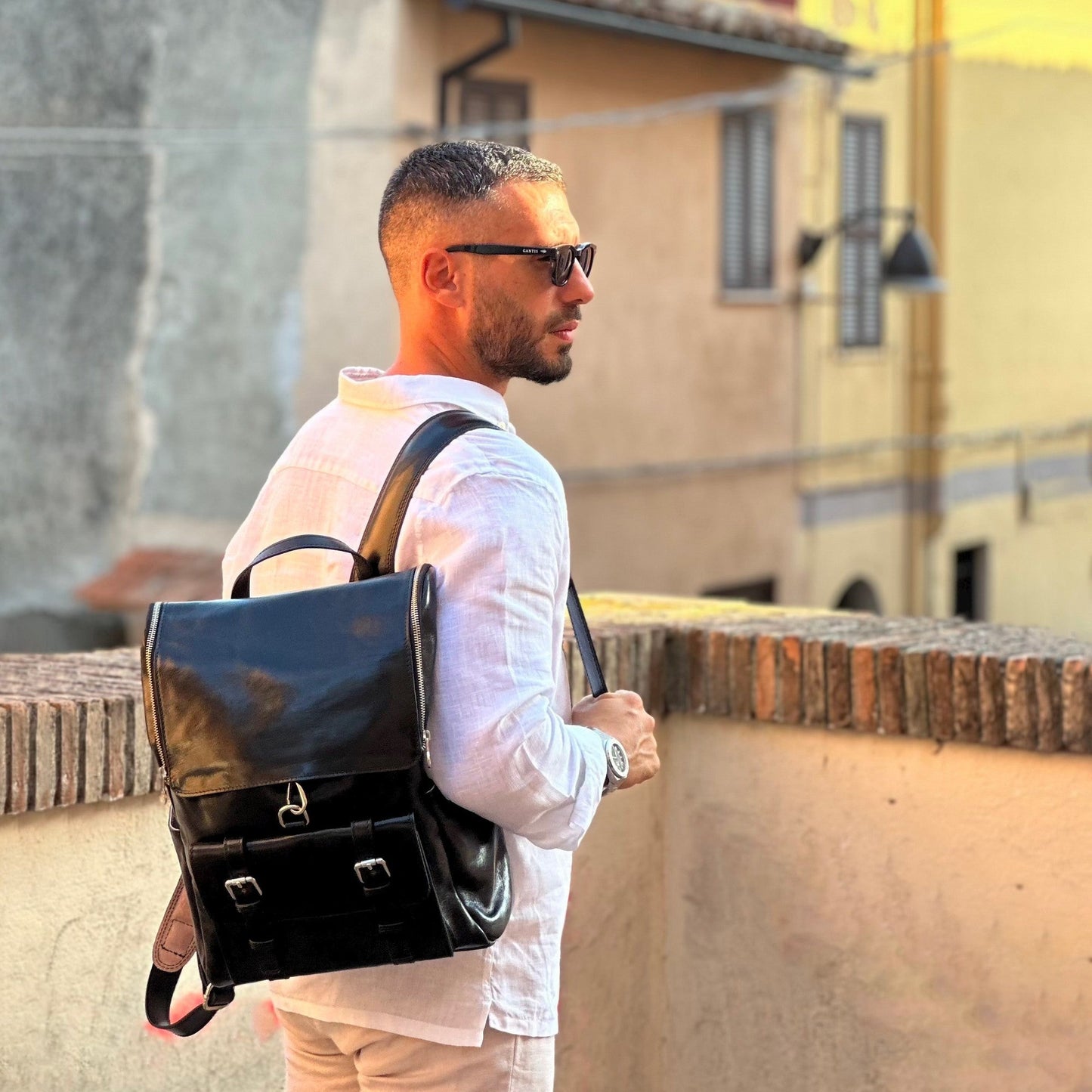Large Leather Backpack - The Odyssey Backpack Time Resistance