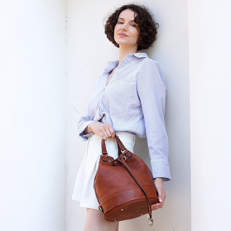 Leather Tote Bag - Light In August