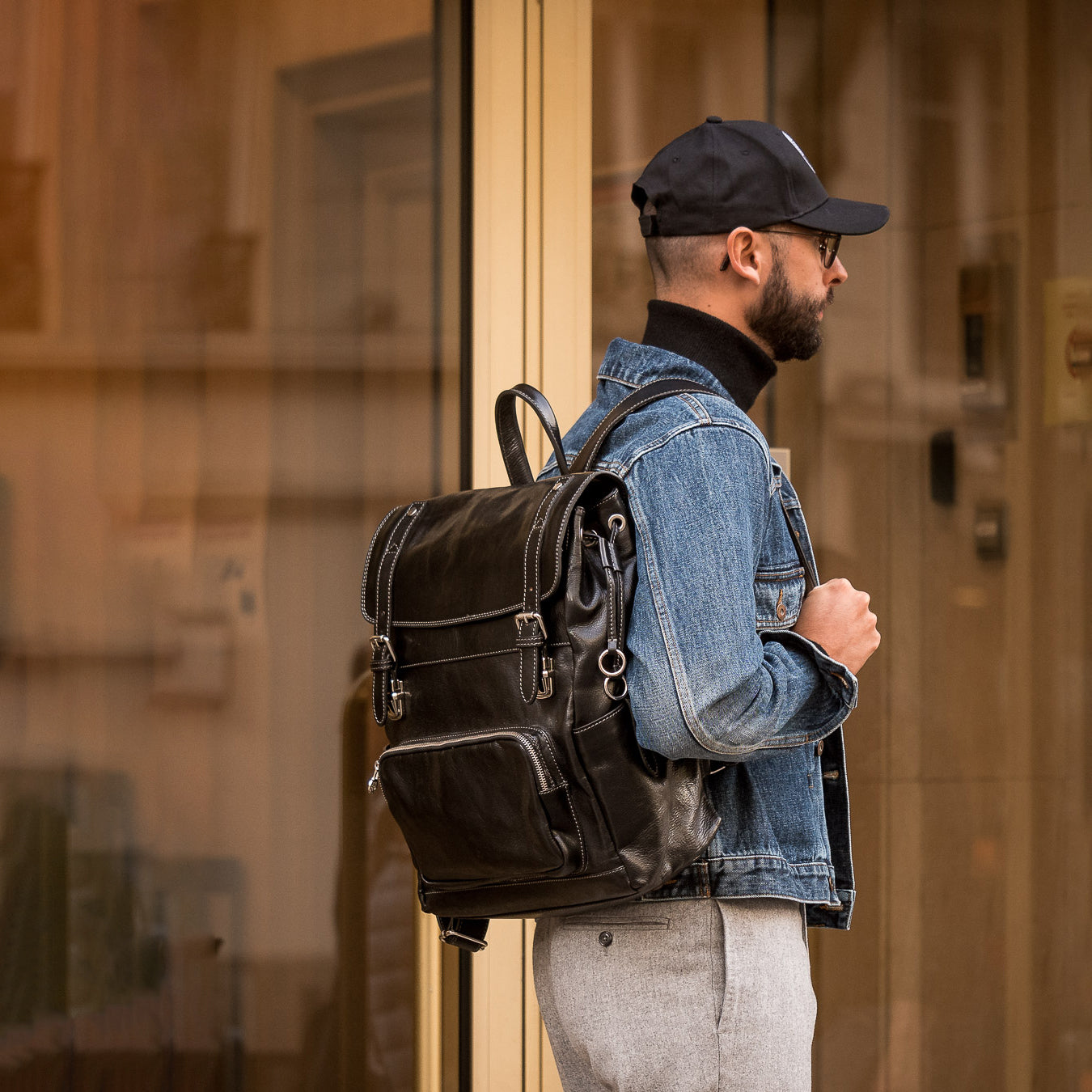 Leather Backpack - The Good Earth Backpack Time Resistance