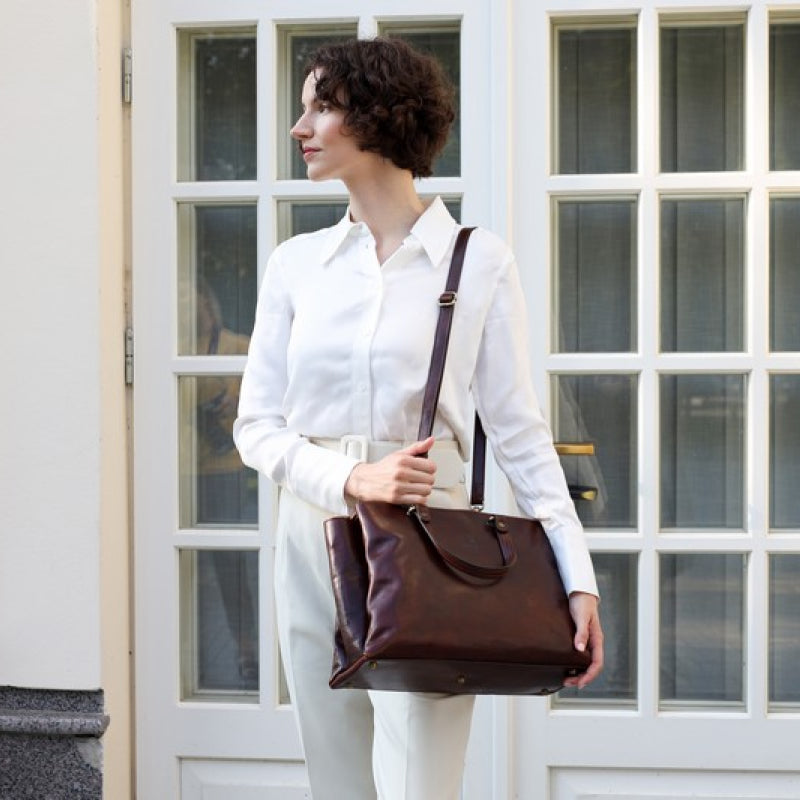 Leather Tote Bag Shoulder Bag for Women – The Scarlet Letter