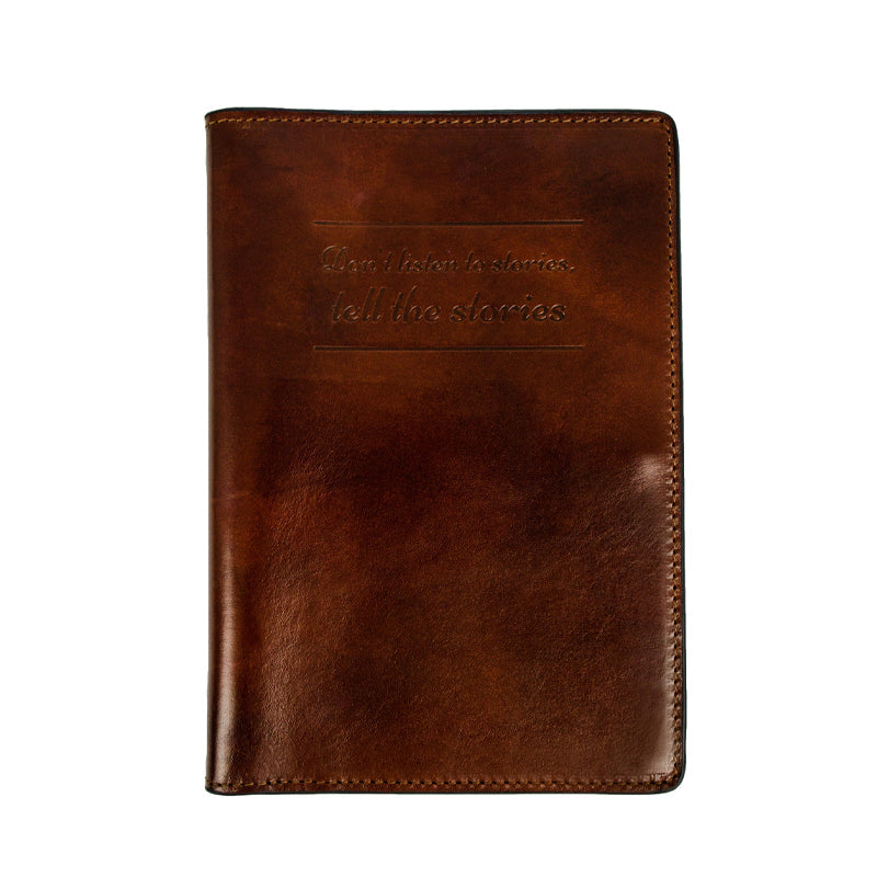 Large Leather Passport Holder - Gulliver's Travels Accessories Time Resistance