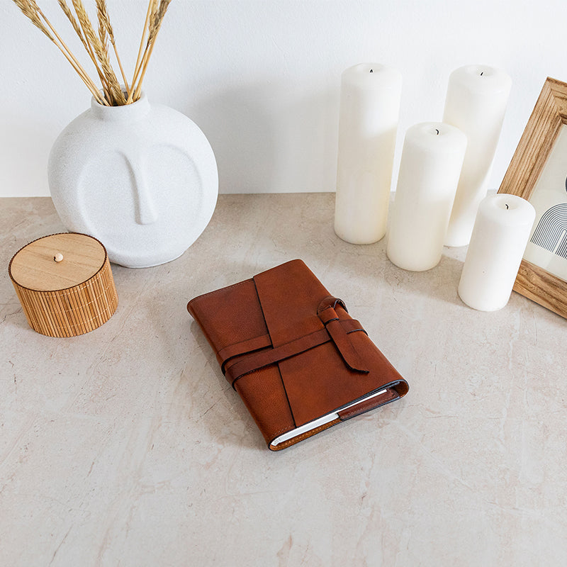 Leather Journal with Refillable A5 Notepad - P.S. I Love You Accessories Time Resistance