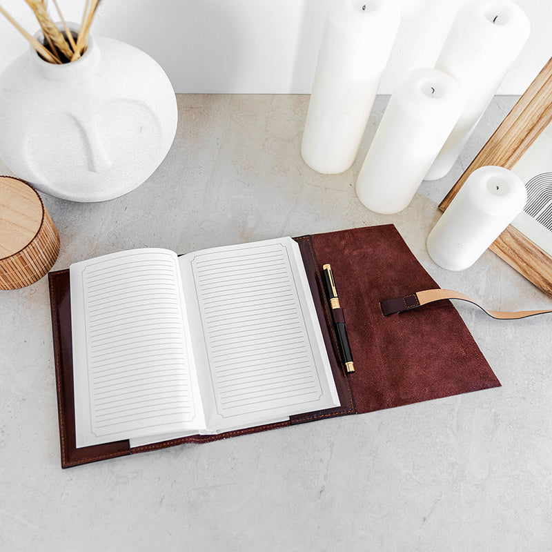 Leather Journal with Refillable A5 Notepad - P.S. I Love You Accessories Time Resistance
