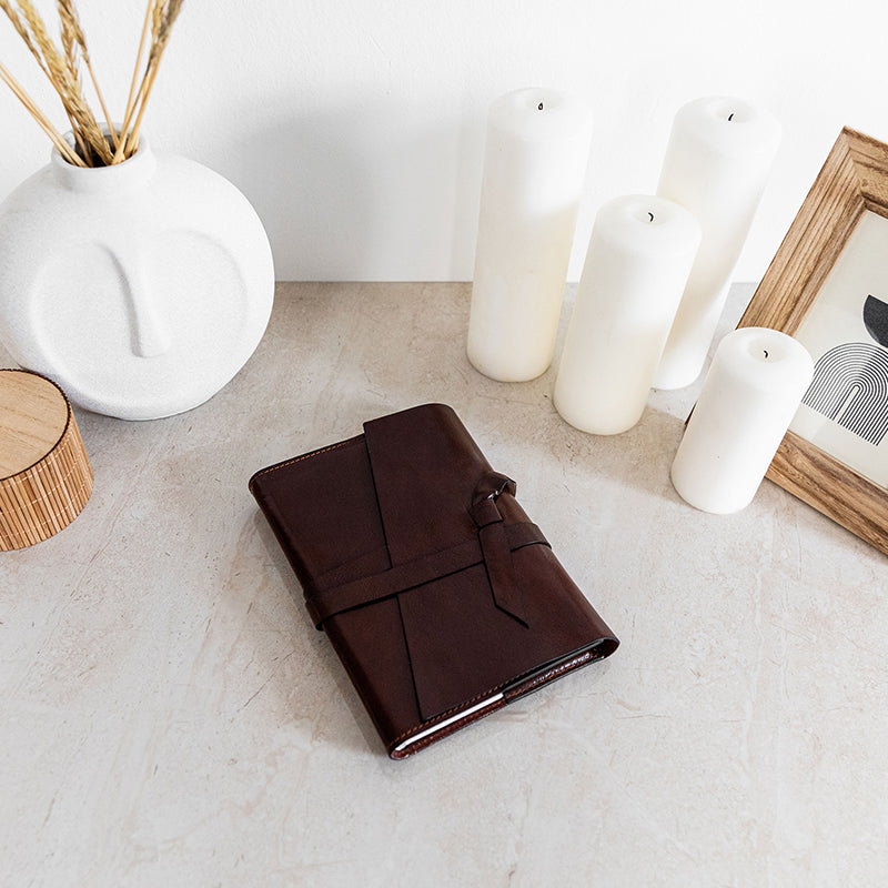 Leather Journal with Refillable A5 Notepad - P.S. I Love You Accessories Time Resistance