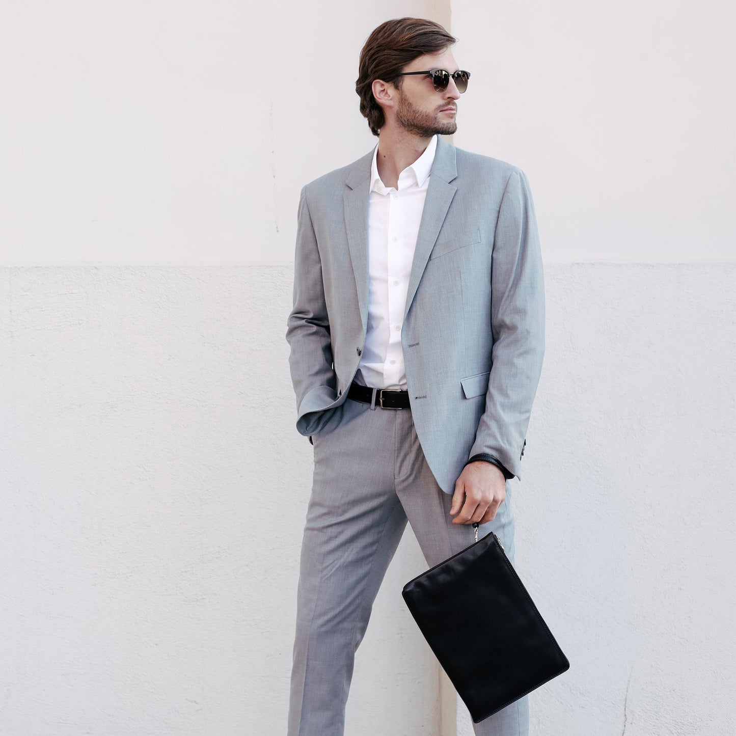 Brown Large Leather Mens Clutch Purse - The Brothers Karamazov Accessories Time Resistance