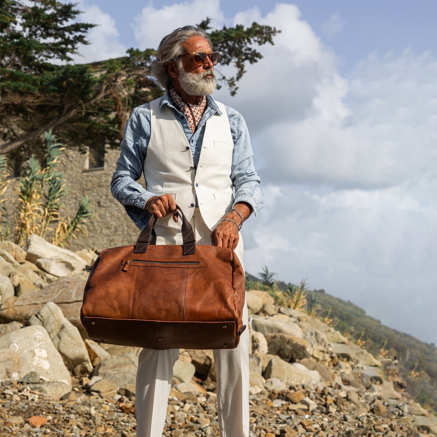 Leather Duffel Bag - The Day of The Locust Duffel Bag Time Resistance