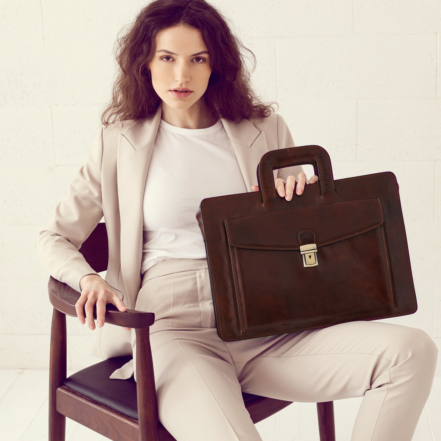 Leather Briefcase - The Tempest Briefcase Time Resistance