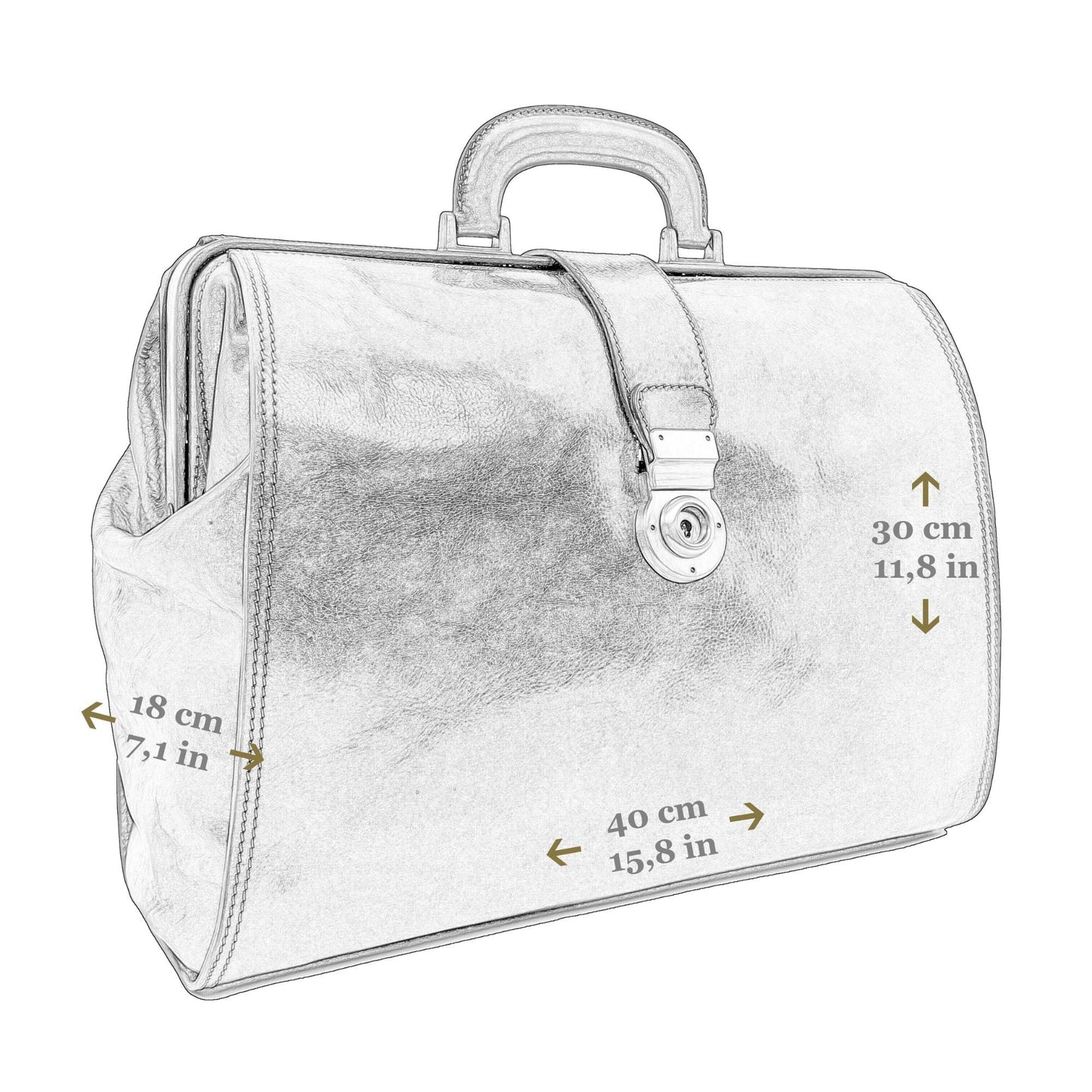 Brown Large Leather Doctor Bag - Mrs Dalloway Doctor Bag Time Resistance