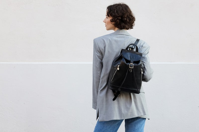 Leather Backpack - White Noise Backpack Time Resistance