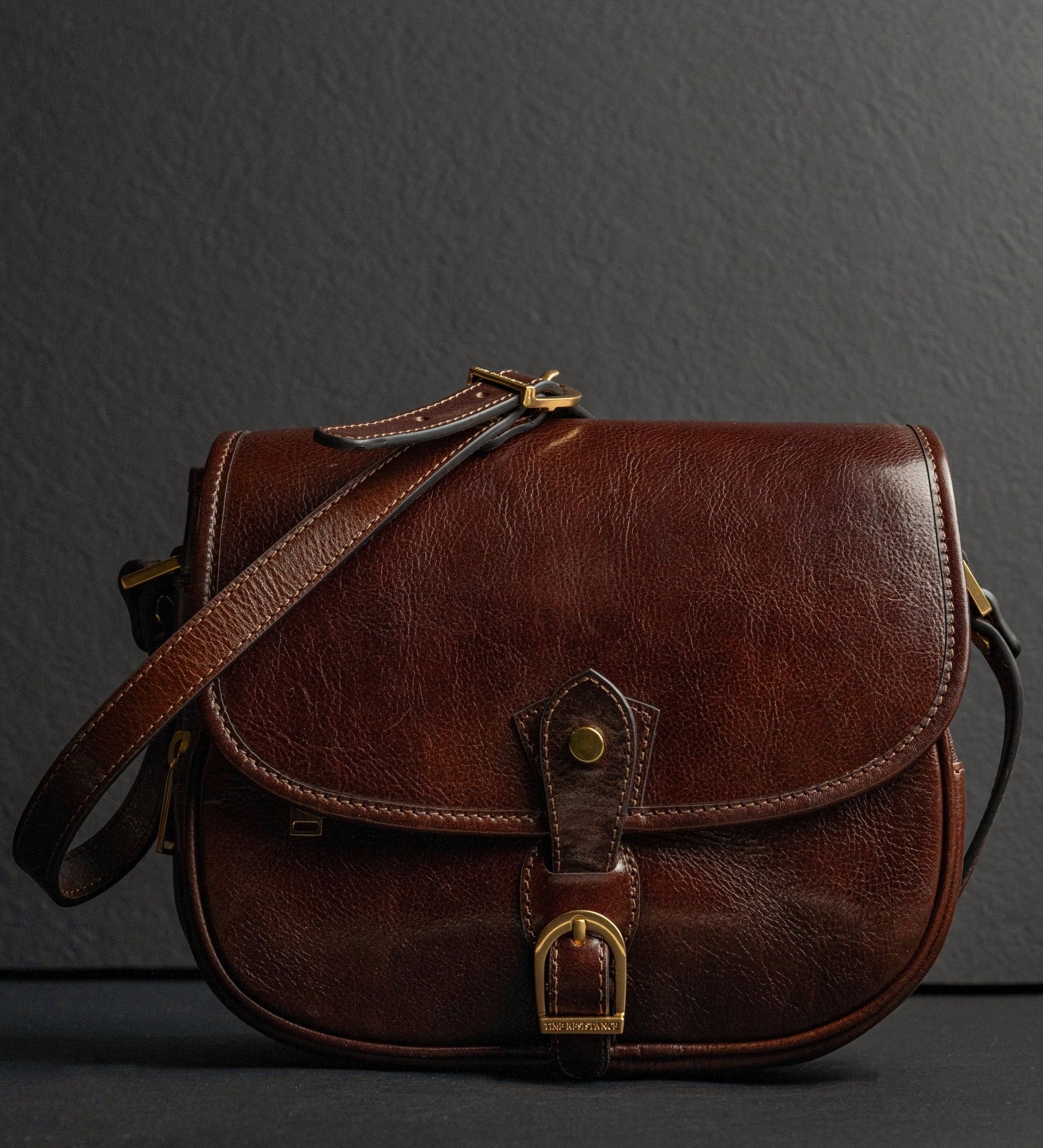Womens Leather Saddle Bag - Women In Love