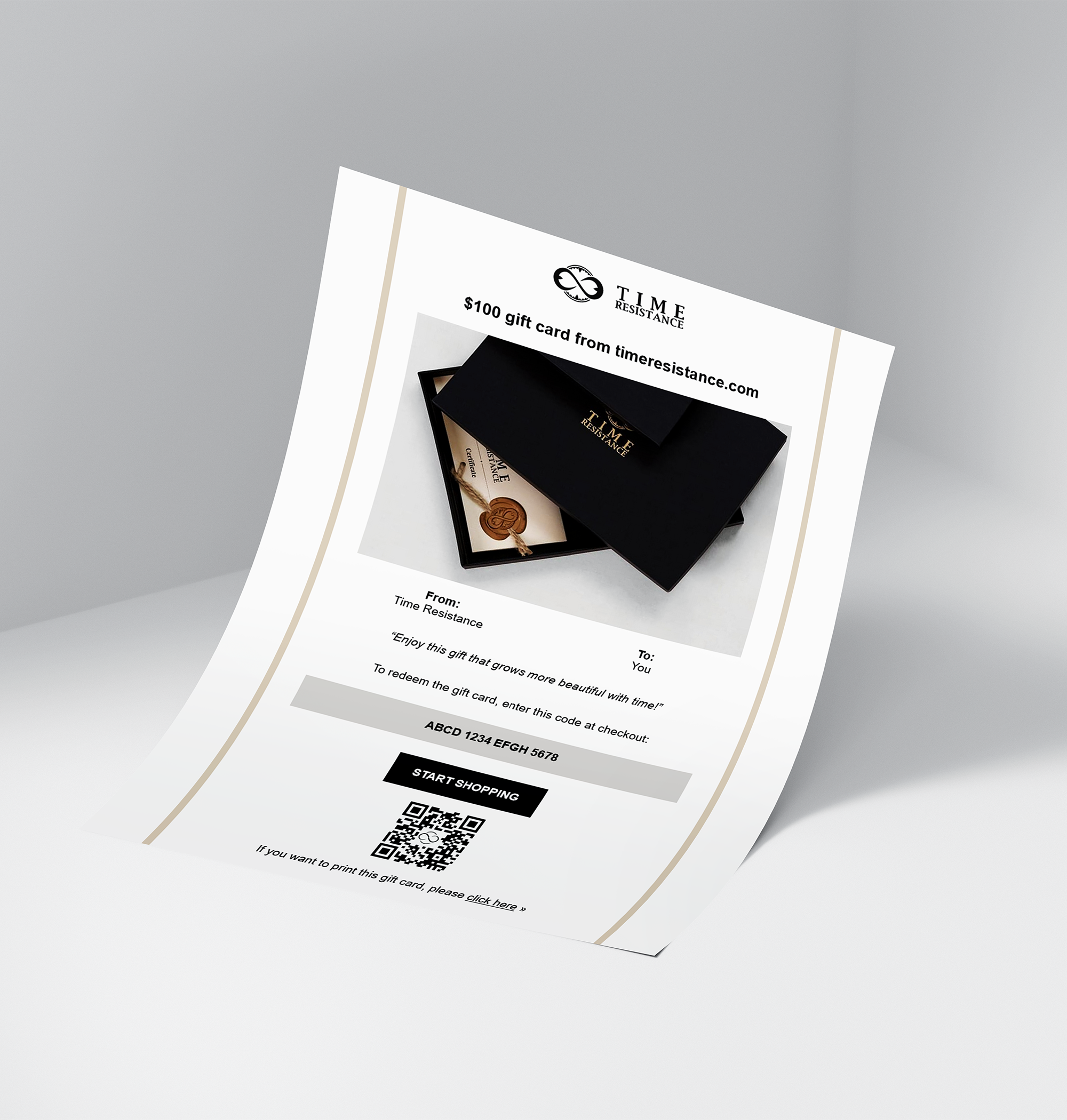 E-Gift Card - timeresistance.com
