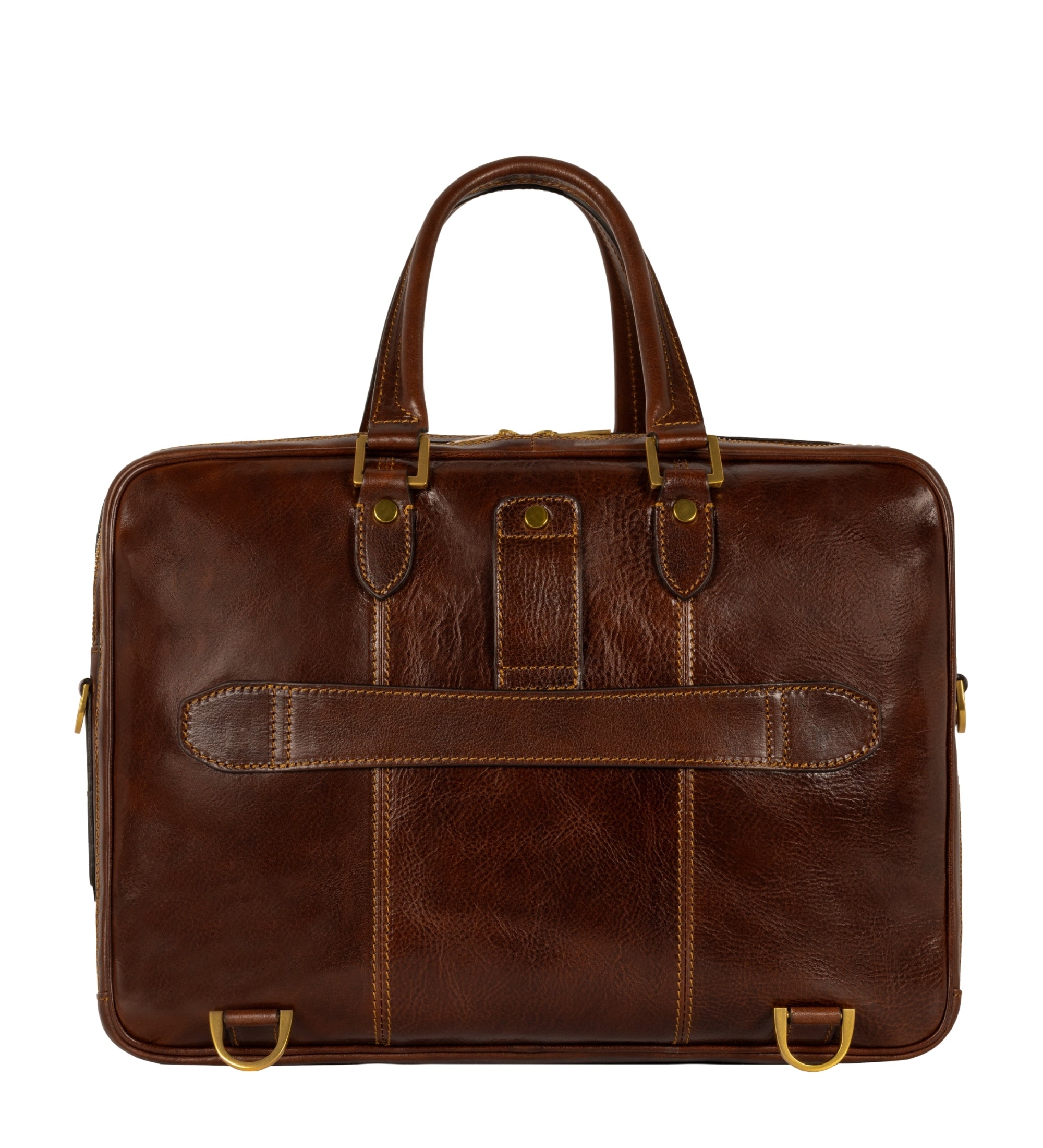 Leather Convertible Briefcase Backpack