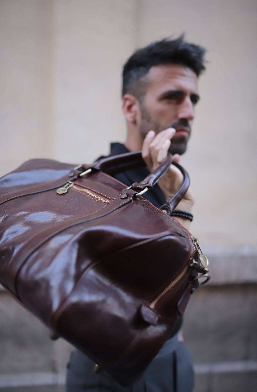 Small Leather Overnight Bag Duffel Bag - The Ambassadors