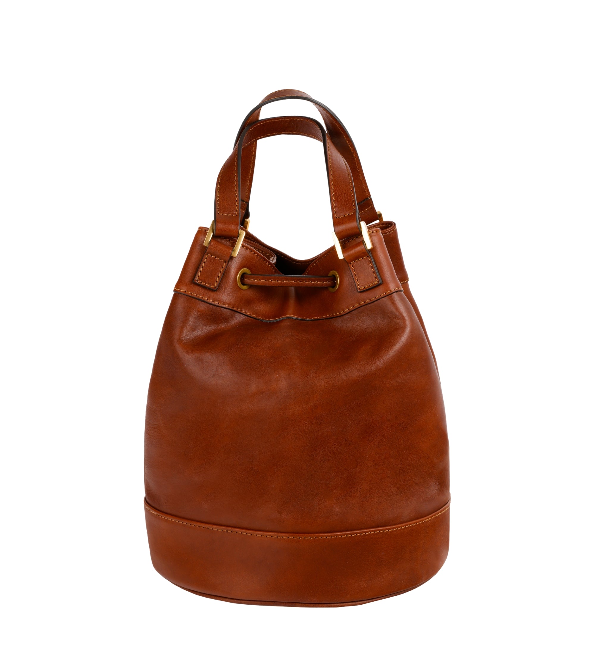 Leather Bucket Bag for Women - Light In August