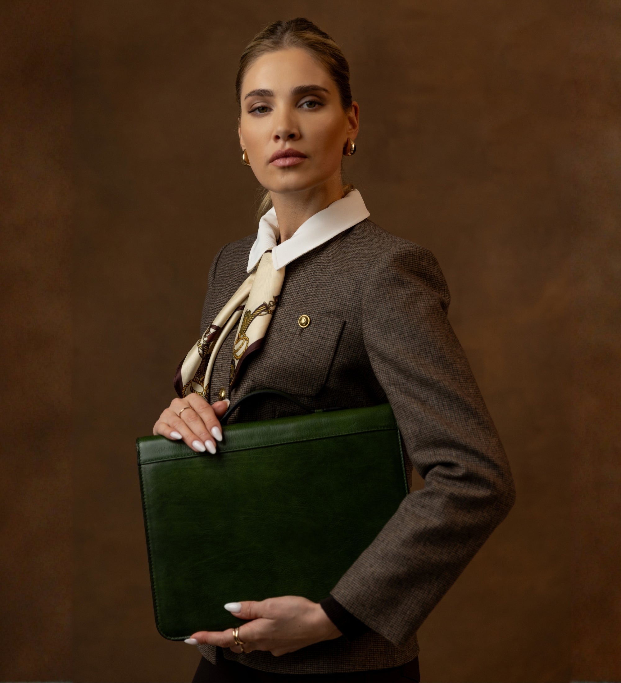 Womens Leather Portfolio with Binder - Joy in the Morning