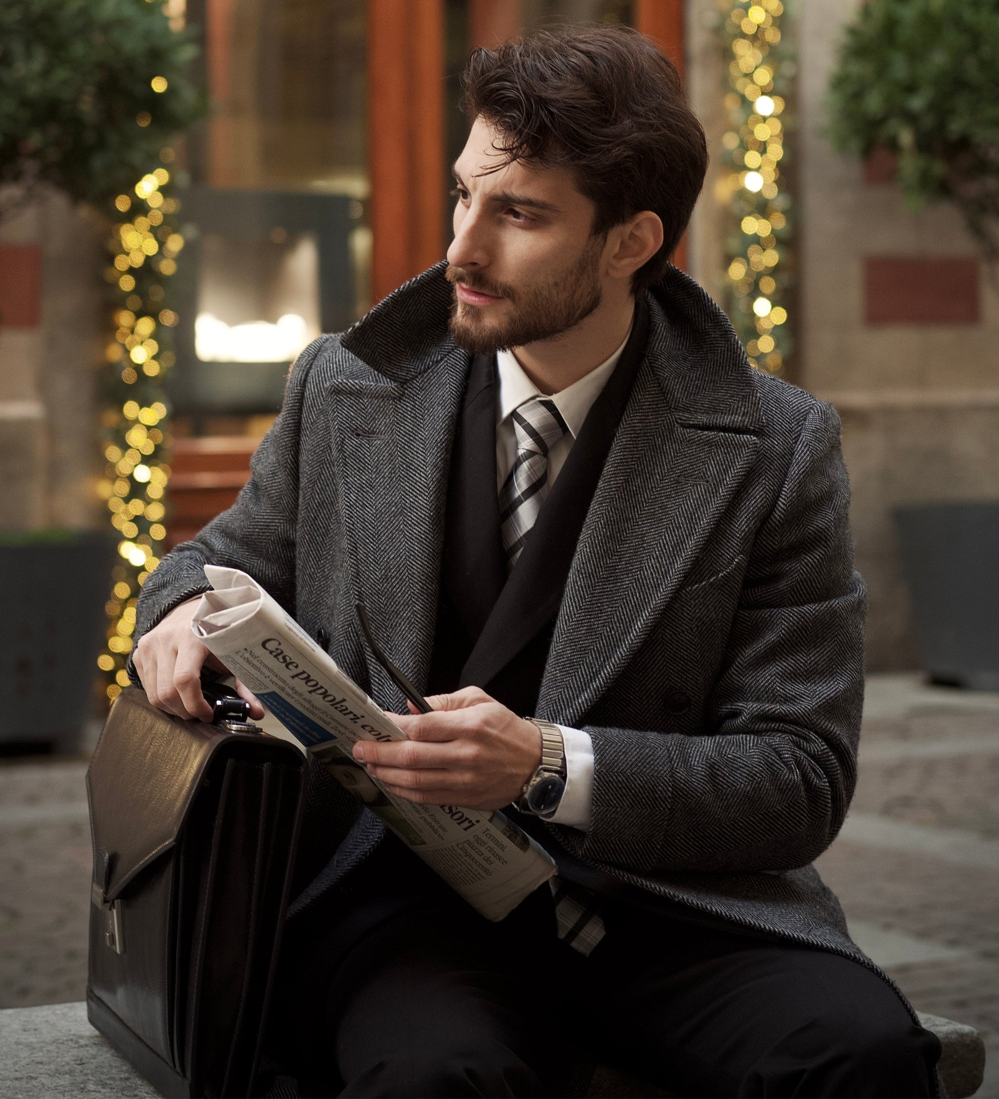 Classic Design Leather Briefcase - The Magus